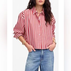 Madewell Straight-Hem Shirt in Poplin